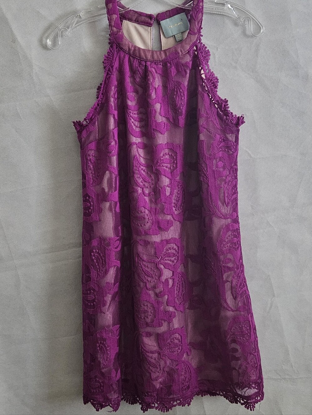Skies Are Blue Purple Lace Dress